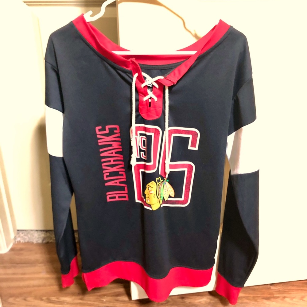 Chicago Blackhawks casual long sleeve jersey